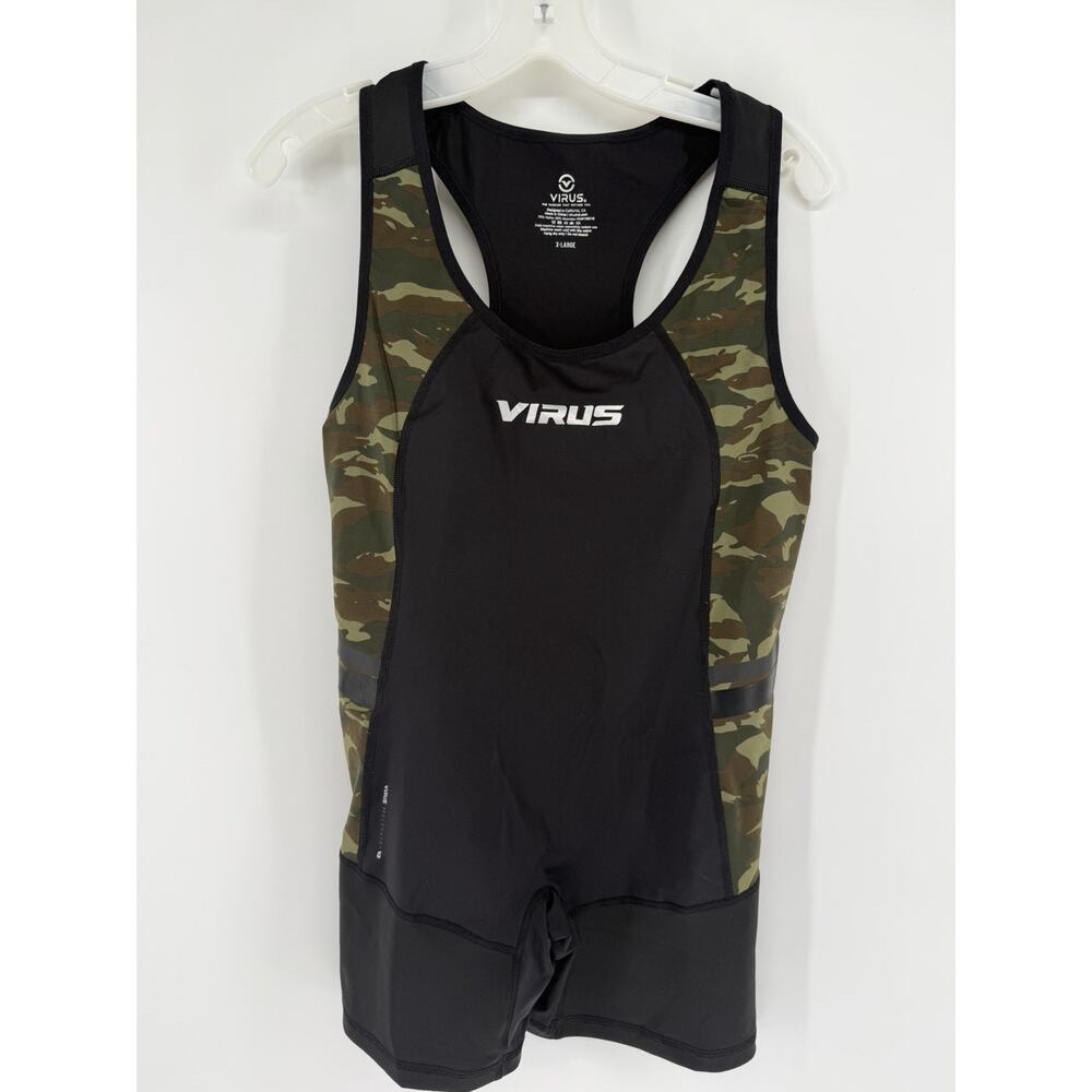 Virus Competitive Weightlifting Compression Singlet Womens XL Black Camo